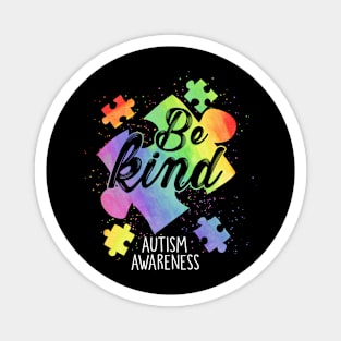 Be kind autism awareness puzzle piece Magnet